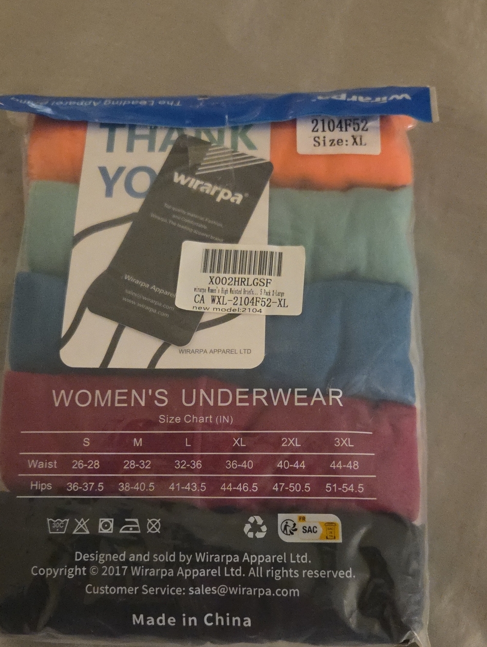 Women's Multicolor Cotton Underwear Pack - XL
